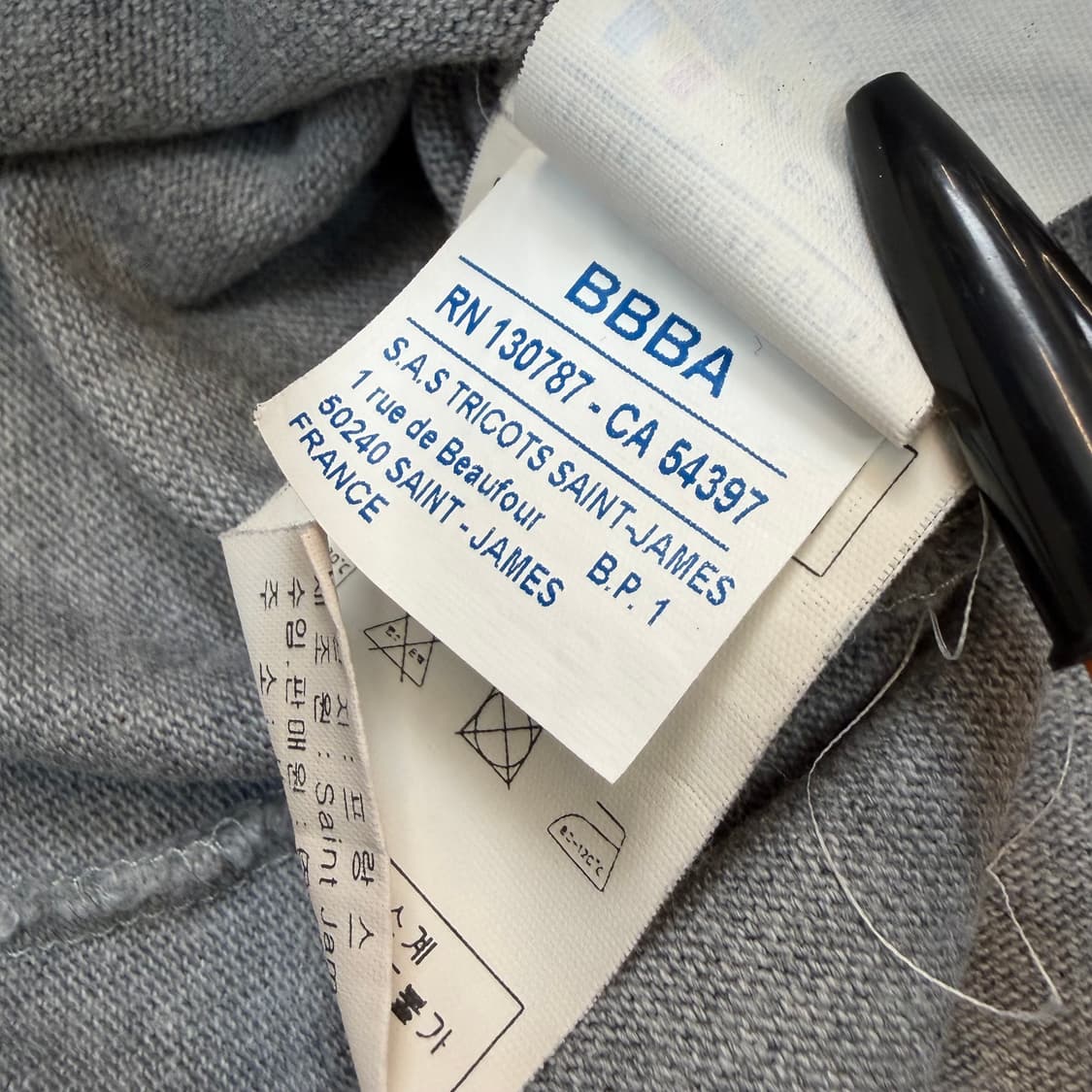 SAINTJAMES 세인트 제임스 길도 엘보패치 티셔츠 공용 상품이미지5