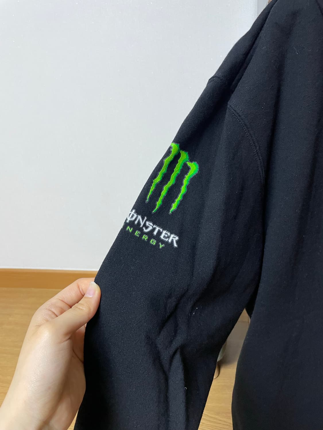 몬스터에너지 기모 후드 티셔츠 L 상품이미지3