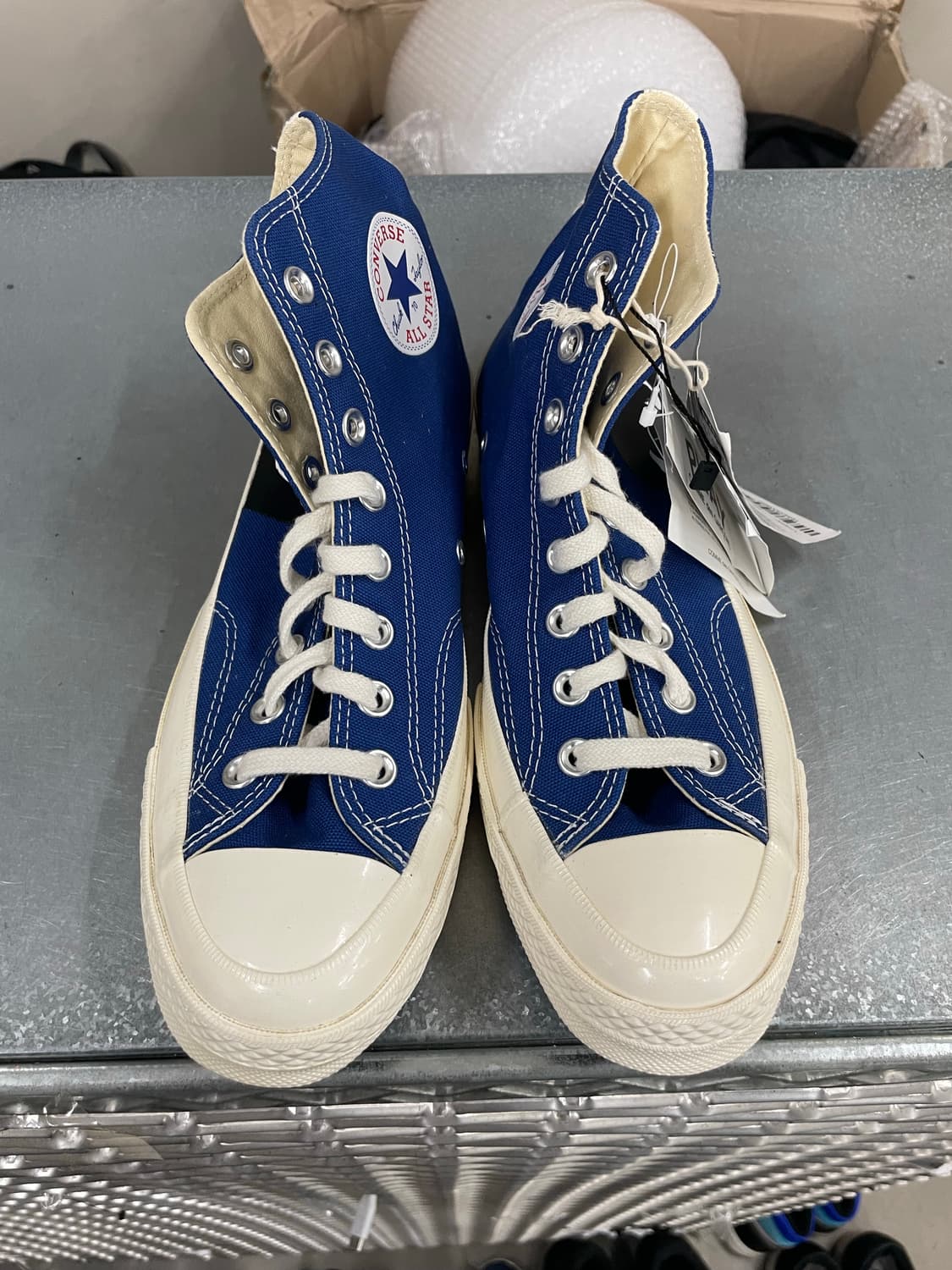 컨버스x꼼데 블루 하이 260mm (박스x)(gr-4613) 상품이미지5