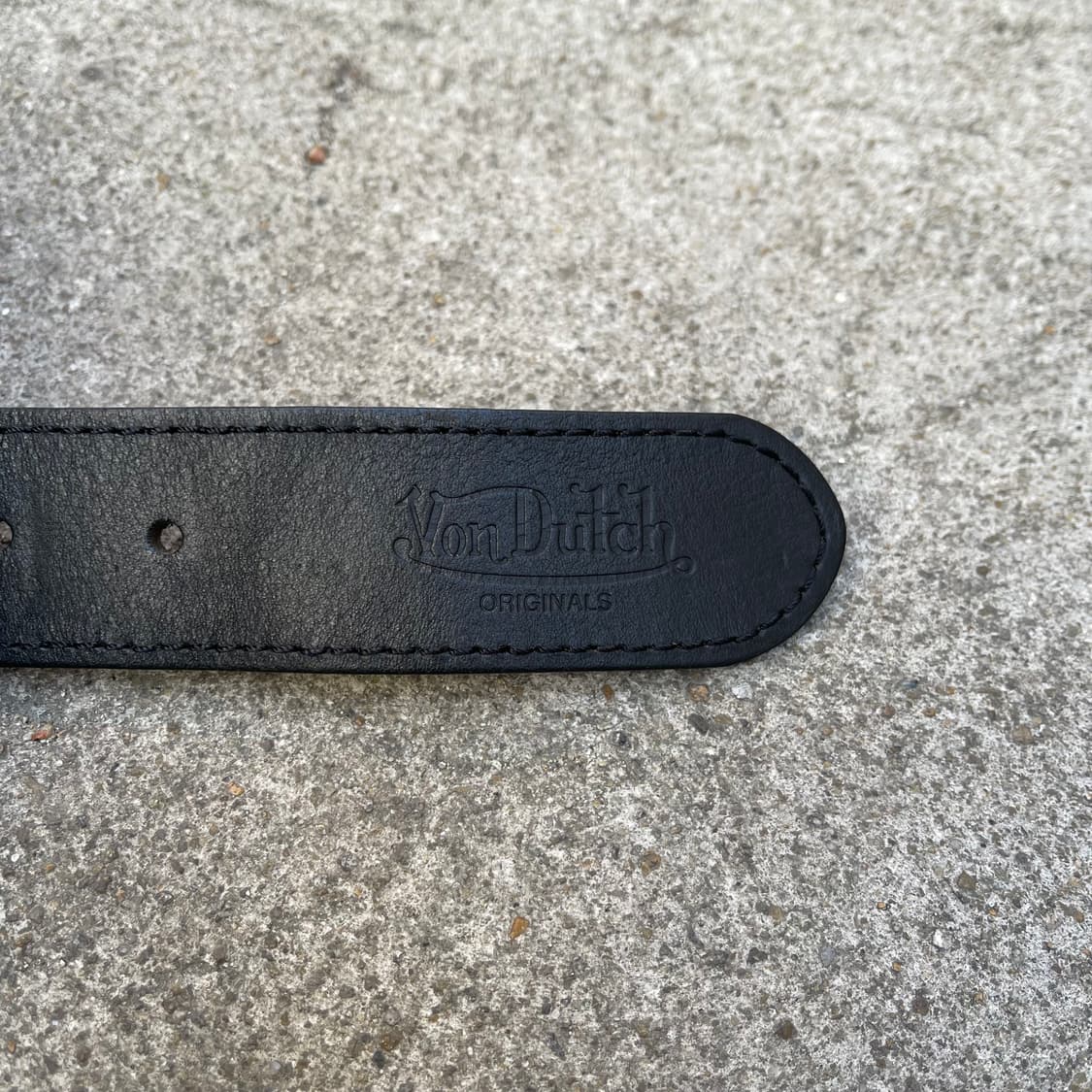 [OS] Von Dutch 오리지널 블랙 레더 벨트 상품이미지6