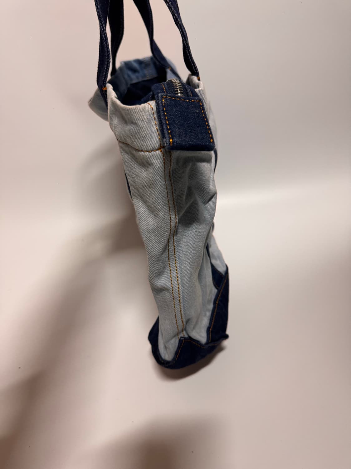 메종 키츠네 폭스 헤드 미디움 데님 토트백 상품이미지4