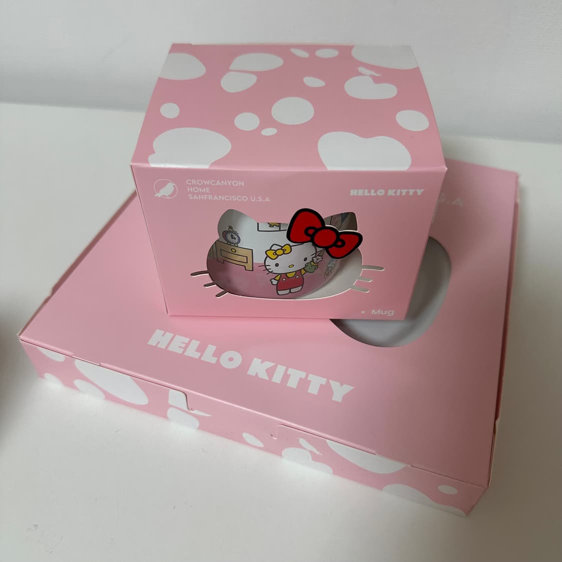 [미개봉] 크로우캐년 헬로키티 머그 플레이트 핑크 상품이미지1