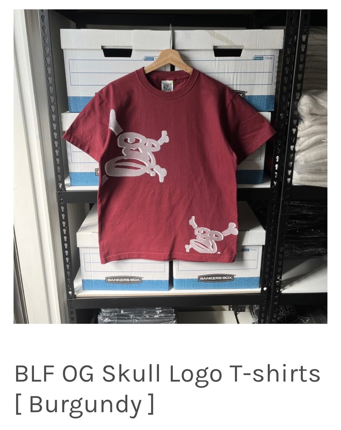 BLF OG Skull Logo T-shirts [ Burgundy ] 상품이미지1