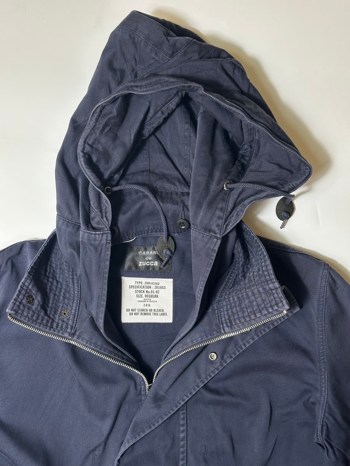 Cabane de Zucca 네이비 후드 집업 자켓 상품이미지7