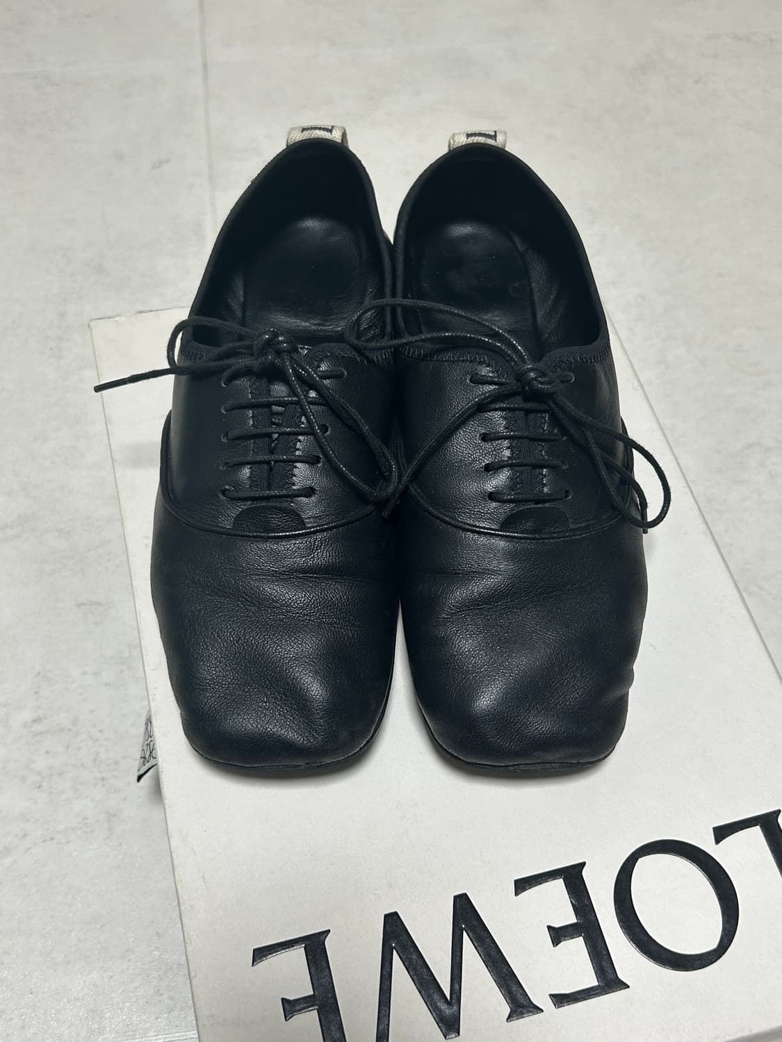 로에베 블랙 레더 더비슈즈 37(240) 상품이미지6