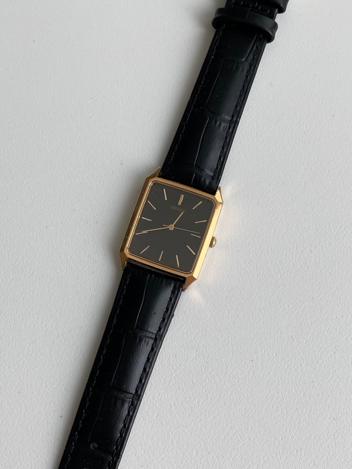 Seiko 세이코 스퀘어 쿼츠 블랙 상품이미지3