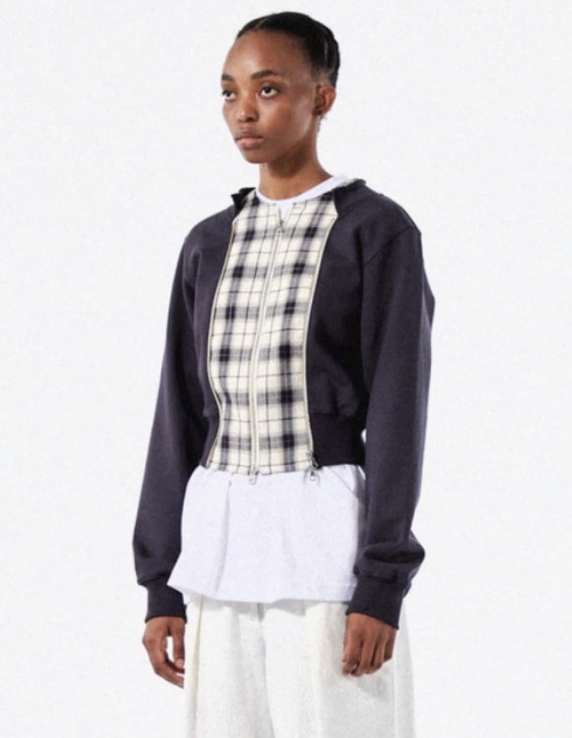 로레일즈 체크집업 상품이미지2