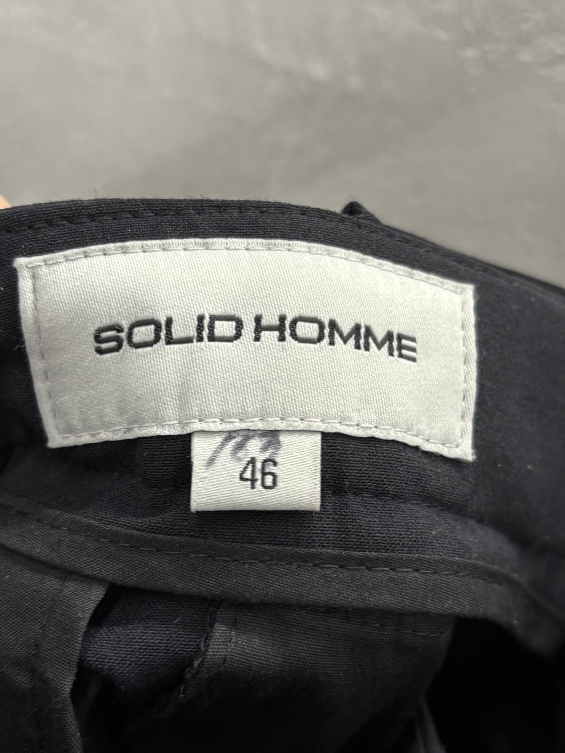 솔리드 검정색 턴업 반바지 슬랙스 30 상품이미지4