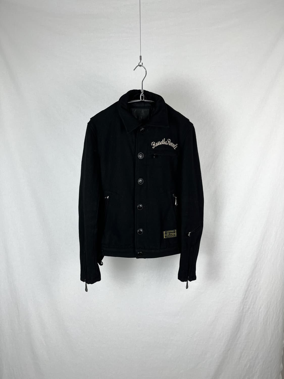 Vintage 울 혼방 자수 라이더 자켓  상품이미지3