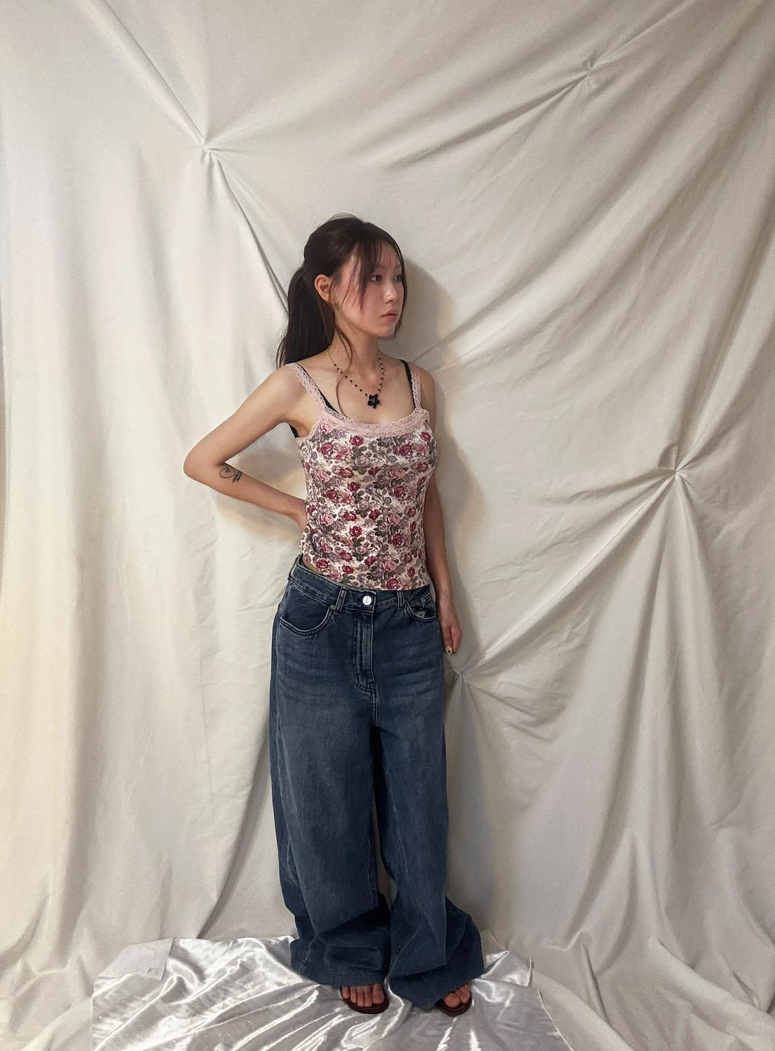 장미 레이스 나시 상품이미지3