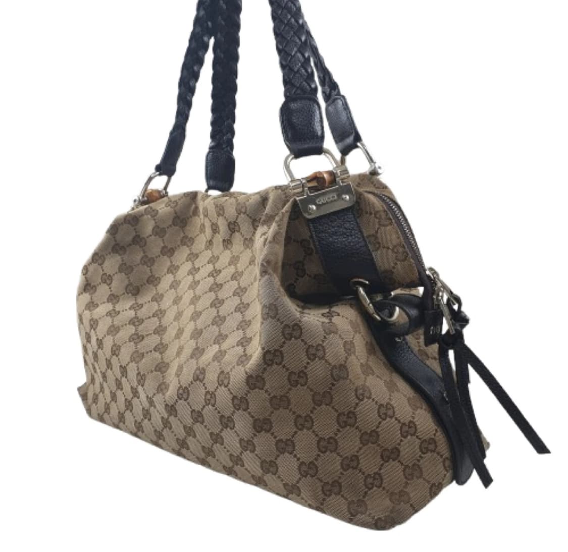 구찌 뱀부 바 GG 캔버스 토트백 상품이미지3