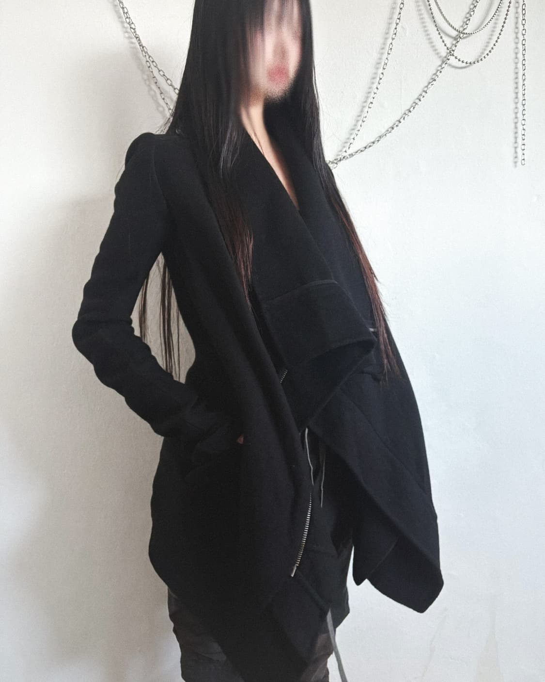 rare* 릭오웬스 파리 익스클루시브 캐시미어 하이넥 드레이프 코트 상품이미지1