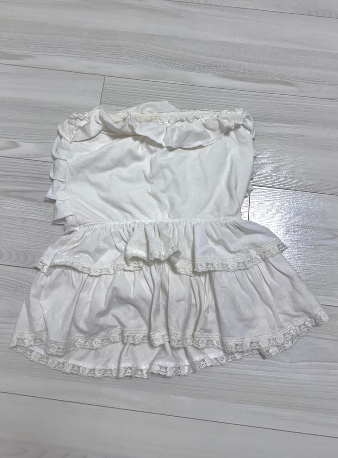 아베크롬비 프릴 블라우스 튜브탑 XS 상품이미지2