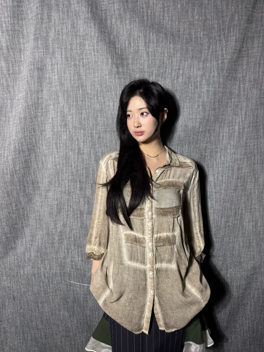 마리아니 빈티지 워싱 시스루 블라우스 상품이미지2