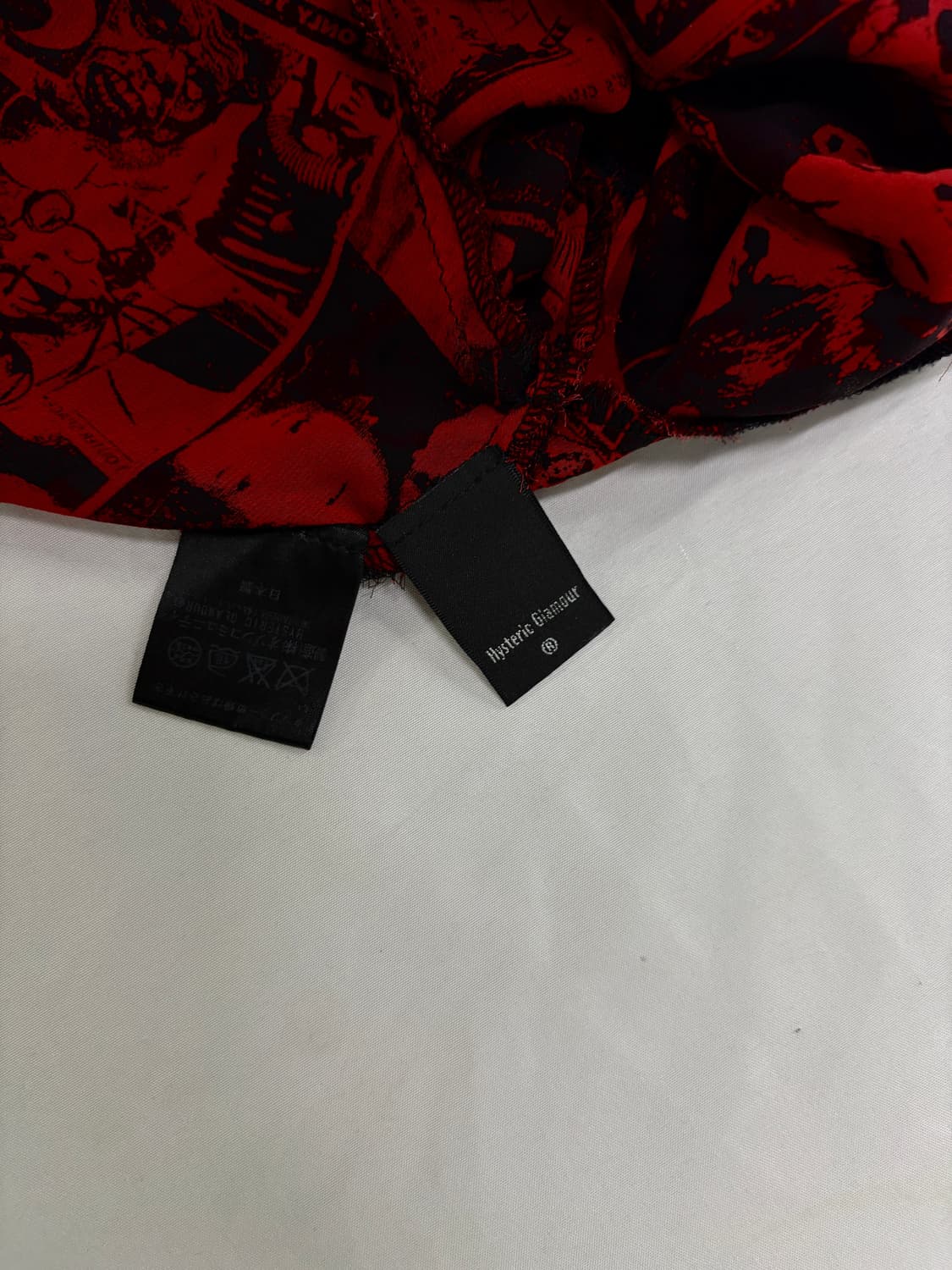 히스테릭글래머 레드 반팔 블라우스 상품이미지4