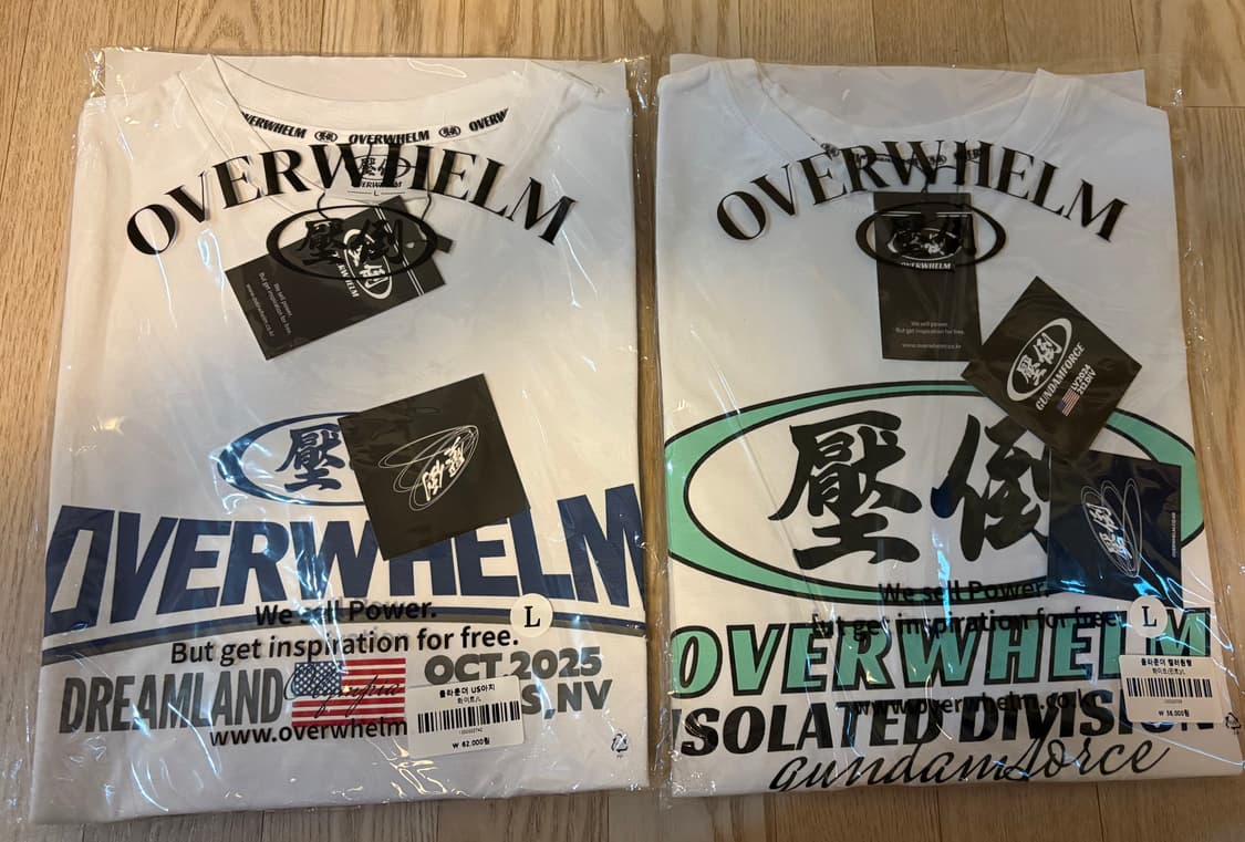 압도 반팔 오버핏 미개봉새상품L 상품이미지1