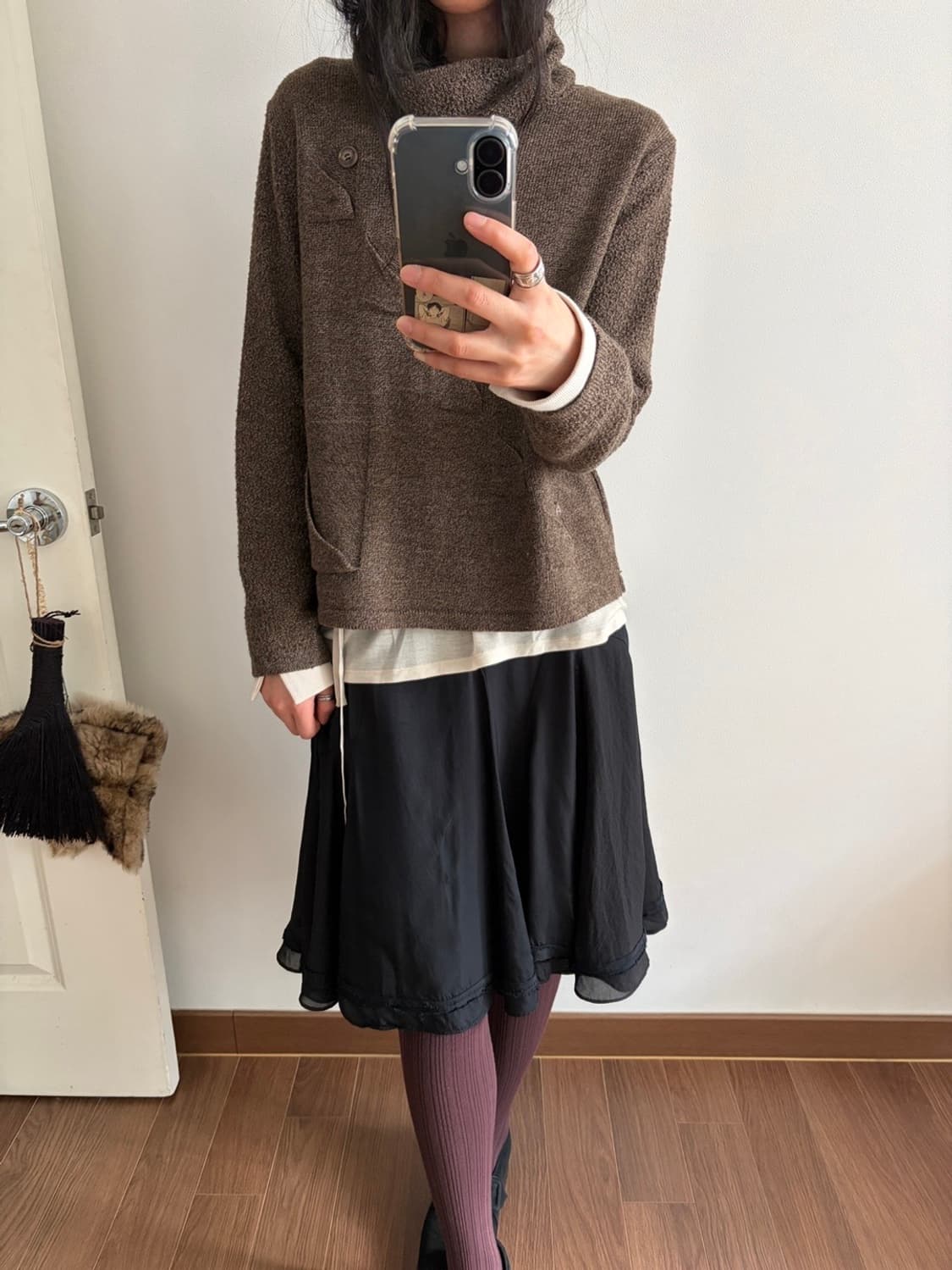 button point wide turtleneck knit 상품이미지5