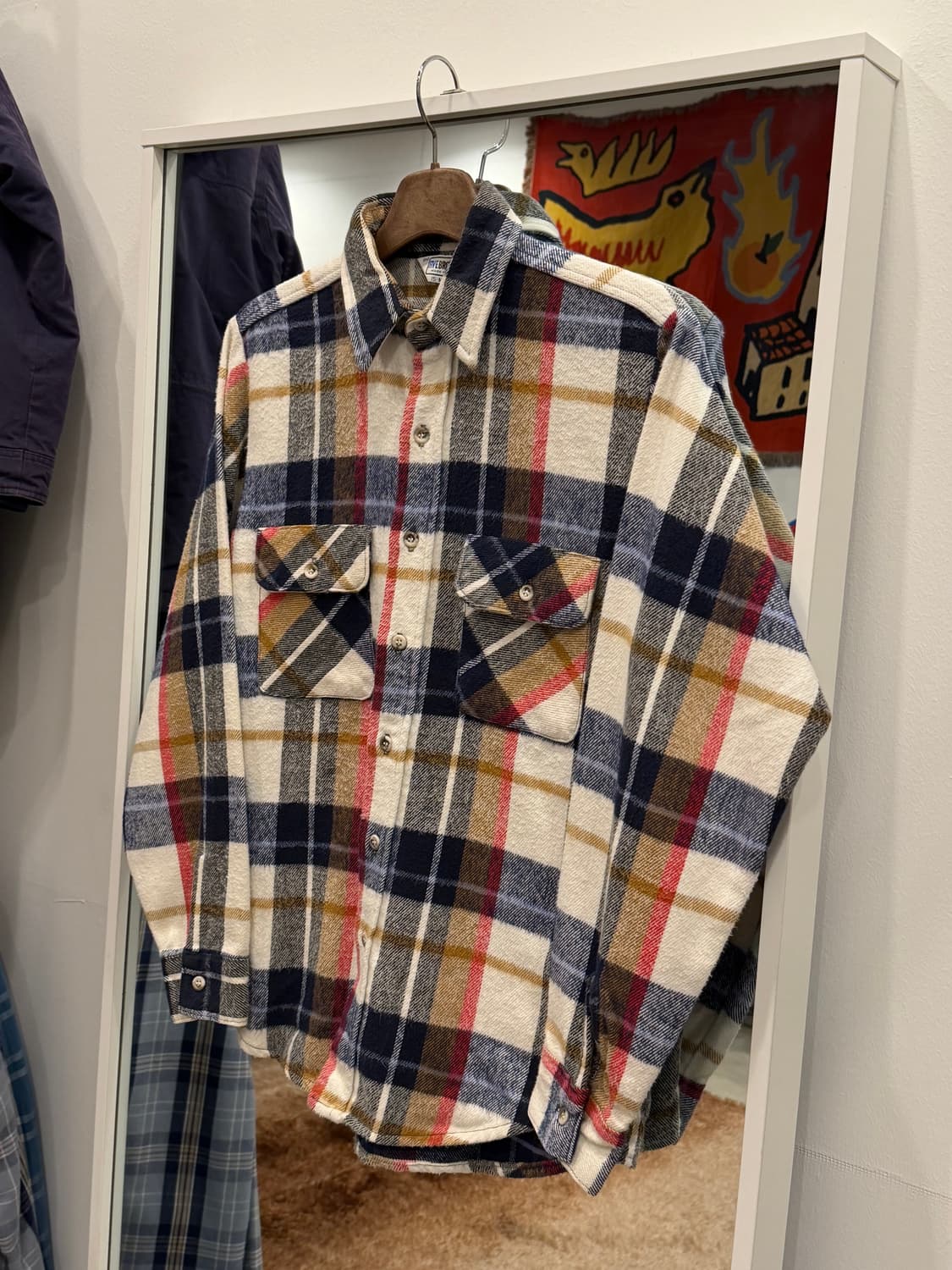 80s Five Brother 파이브 브라더 플란넬 체크 셔츠 (USA) 상품이미지1