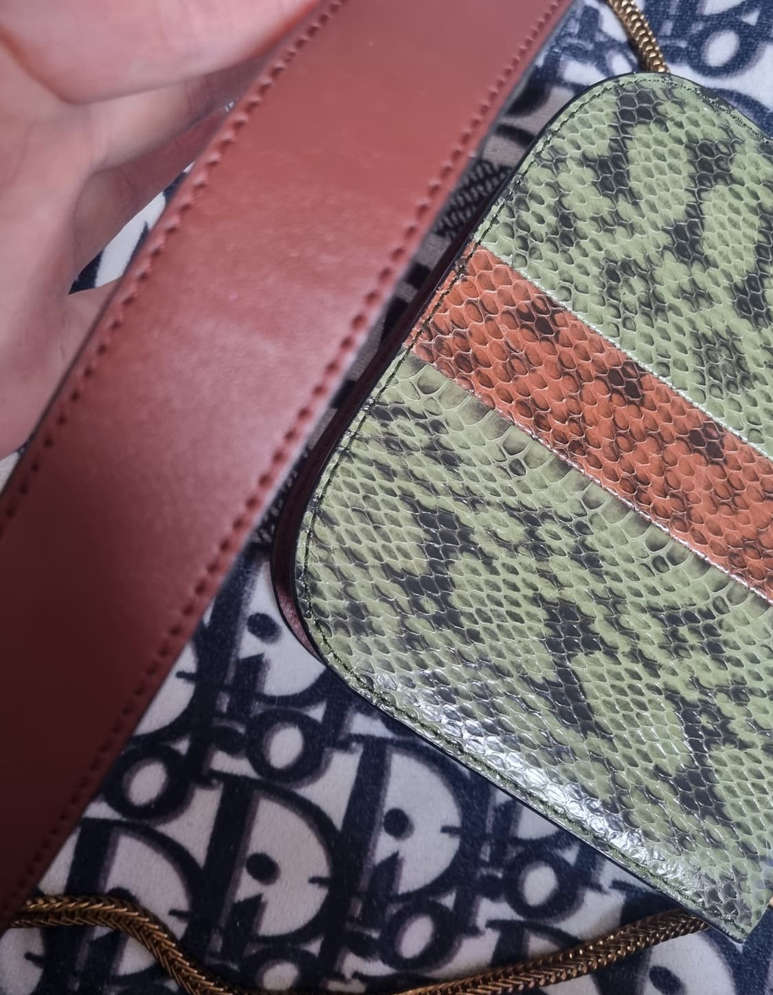 정품) 랑방  파이톤 숄더백  상품이미지7