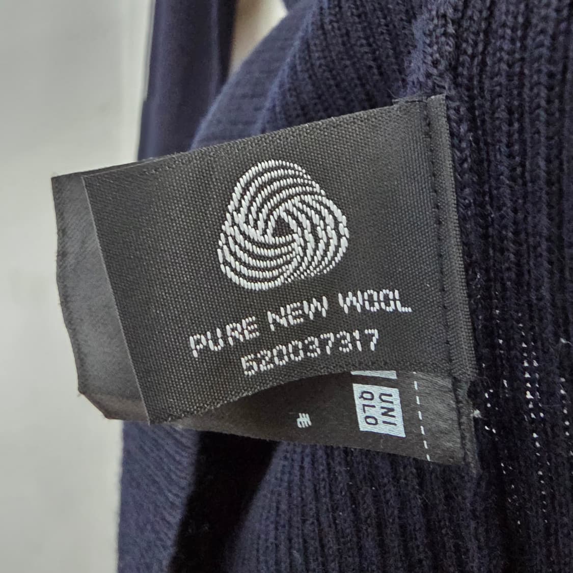 UNIQLO JAPAN 울100 진네이비 터틀넥 슬림핏 골지 니트 상품이미지7