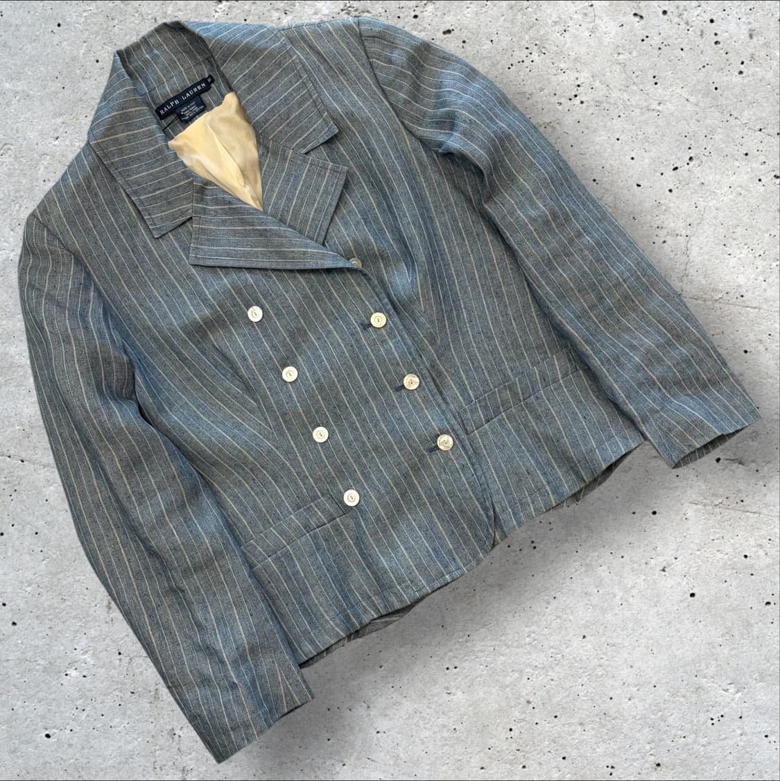 [10] 폴로 랄프로렌 린넨 스트라이프 더블버튼 자켓 D288 상품이미지1