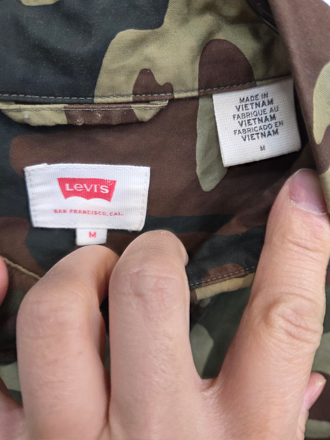 리바이스 카모플라주 셔츠 긴팔 m 상품이미지3