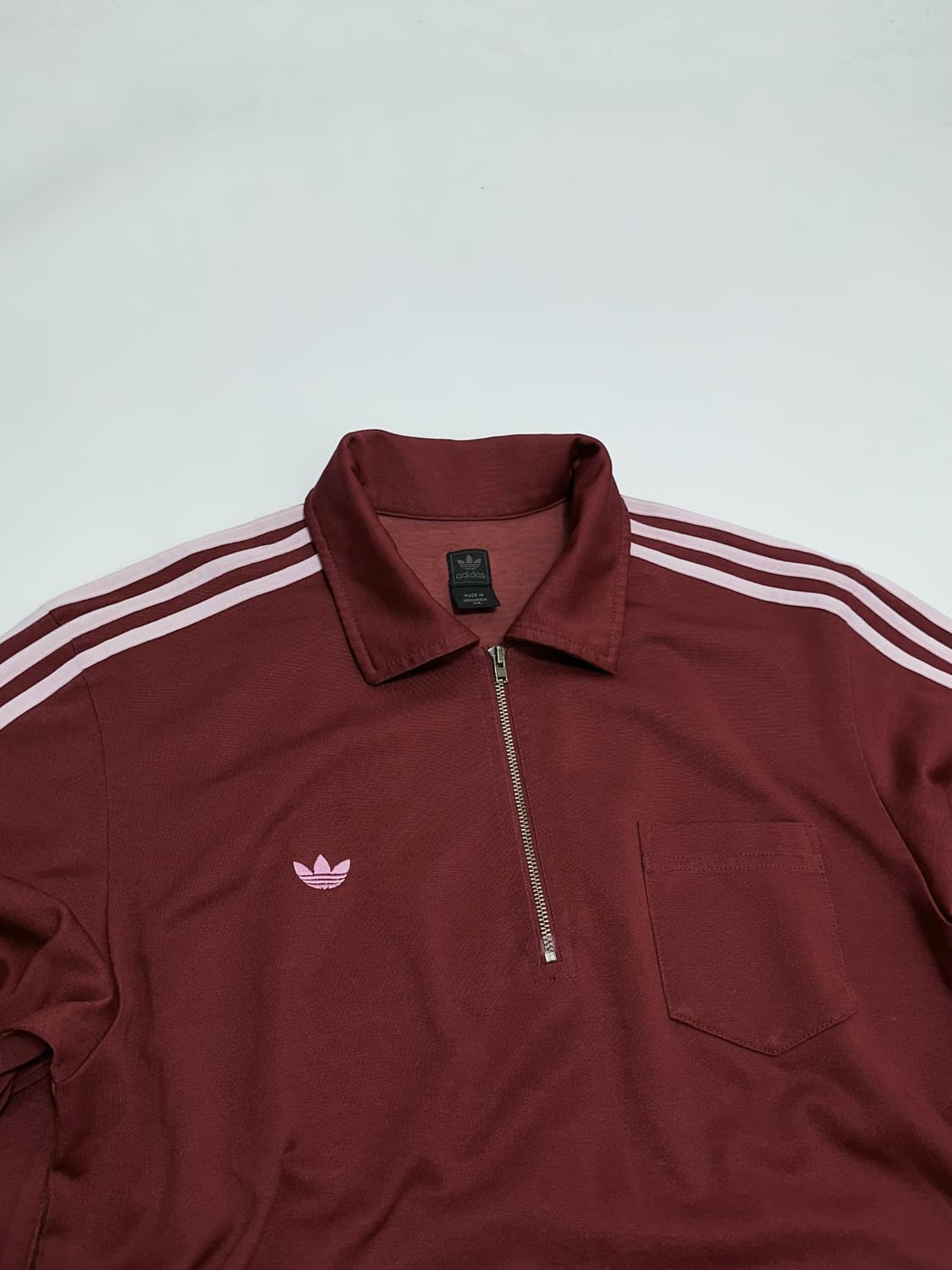 아디다스 삼선 파이어버드 로고 반집업 탑 긴팔티 상품이미지2