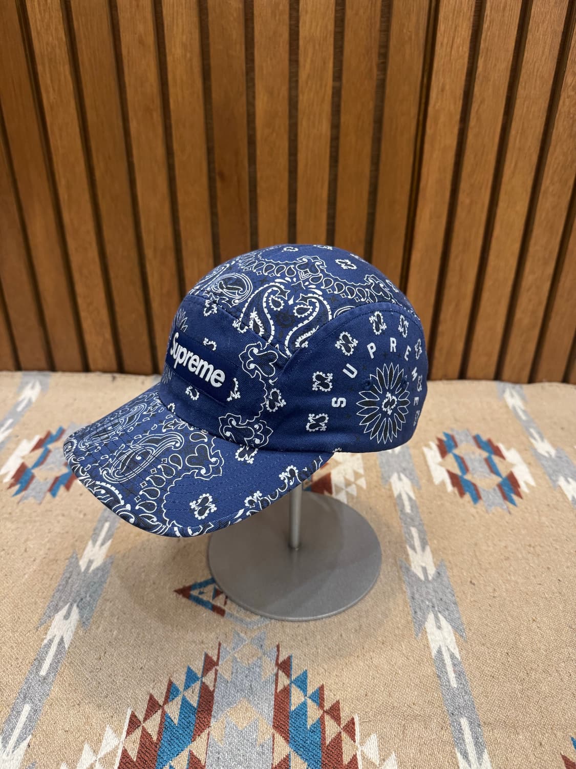 [OS] 슈프림 반다나 캠프캡 네이비 - 21SS 상품이미지1