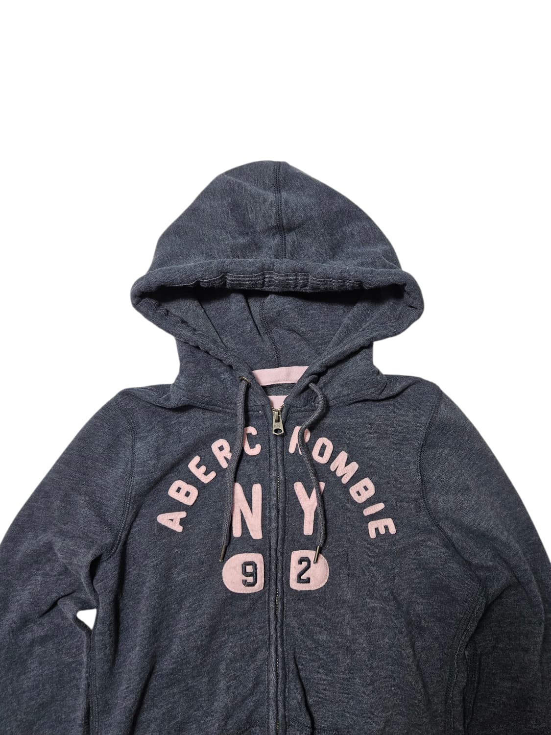 아베크롬비 회핑 진회 핑크 후드집업 딱붙 아치로고 스펠아웃 M 상품이미지2