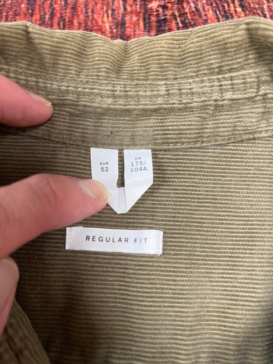 아르켓 카키 코듀로이 오버핏 셔츠 52(XL) 상품이미지3