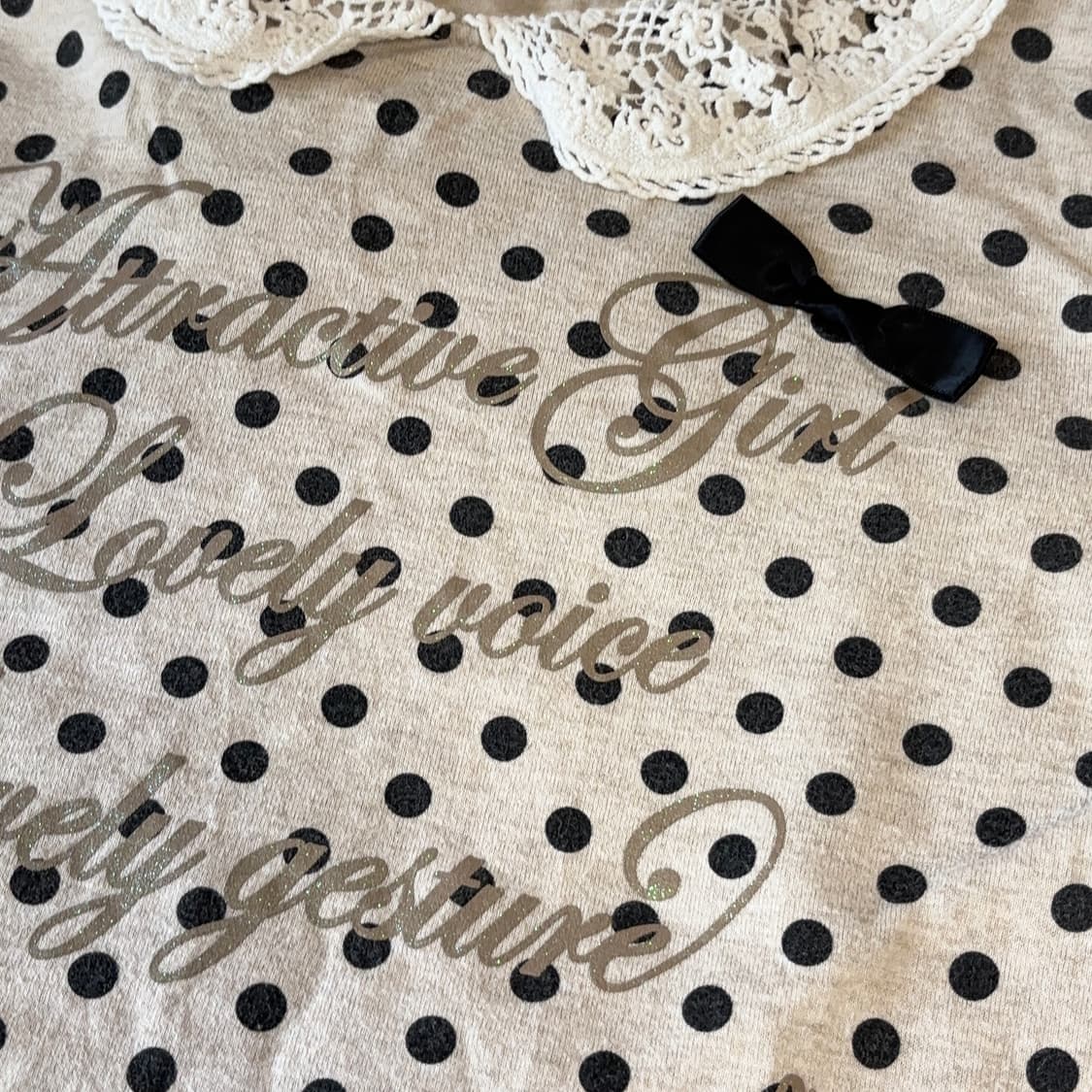 헤이세이 도트무늬 롱슬리브 상품이미지3