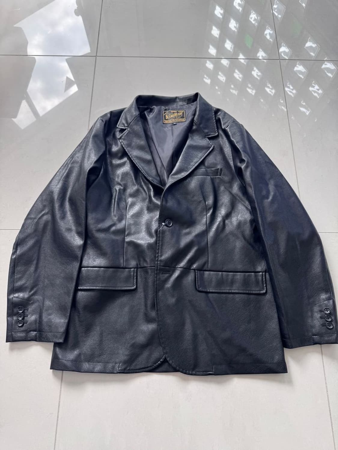 FAKE LEATHER JACKET 페이크 레더 자켓 상품이미지3