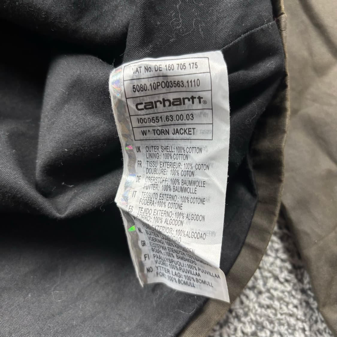 칼하트 wax torn 후드 자켓 상품이미지6