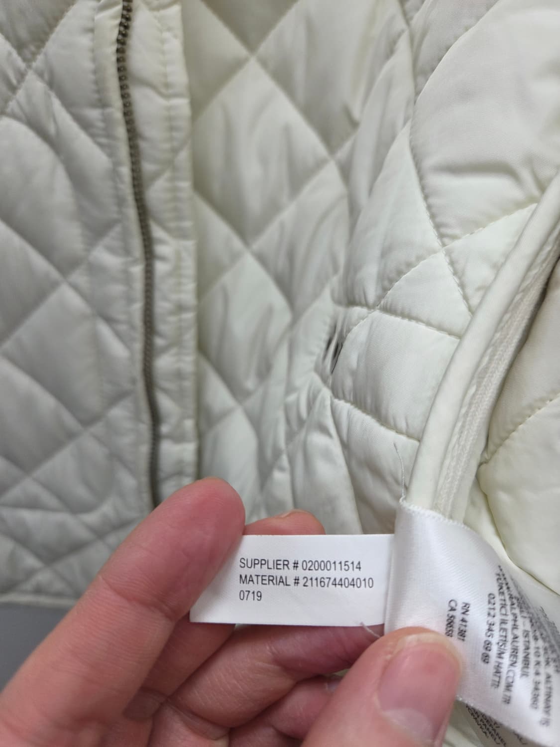 폴로 랄프로렌 아이보리 퀼팅 베스트 상품이미지9