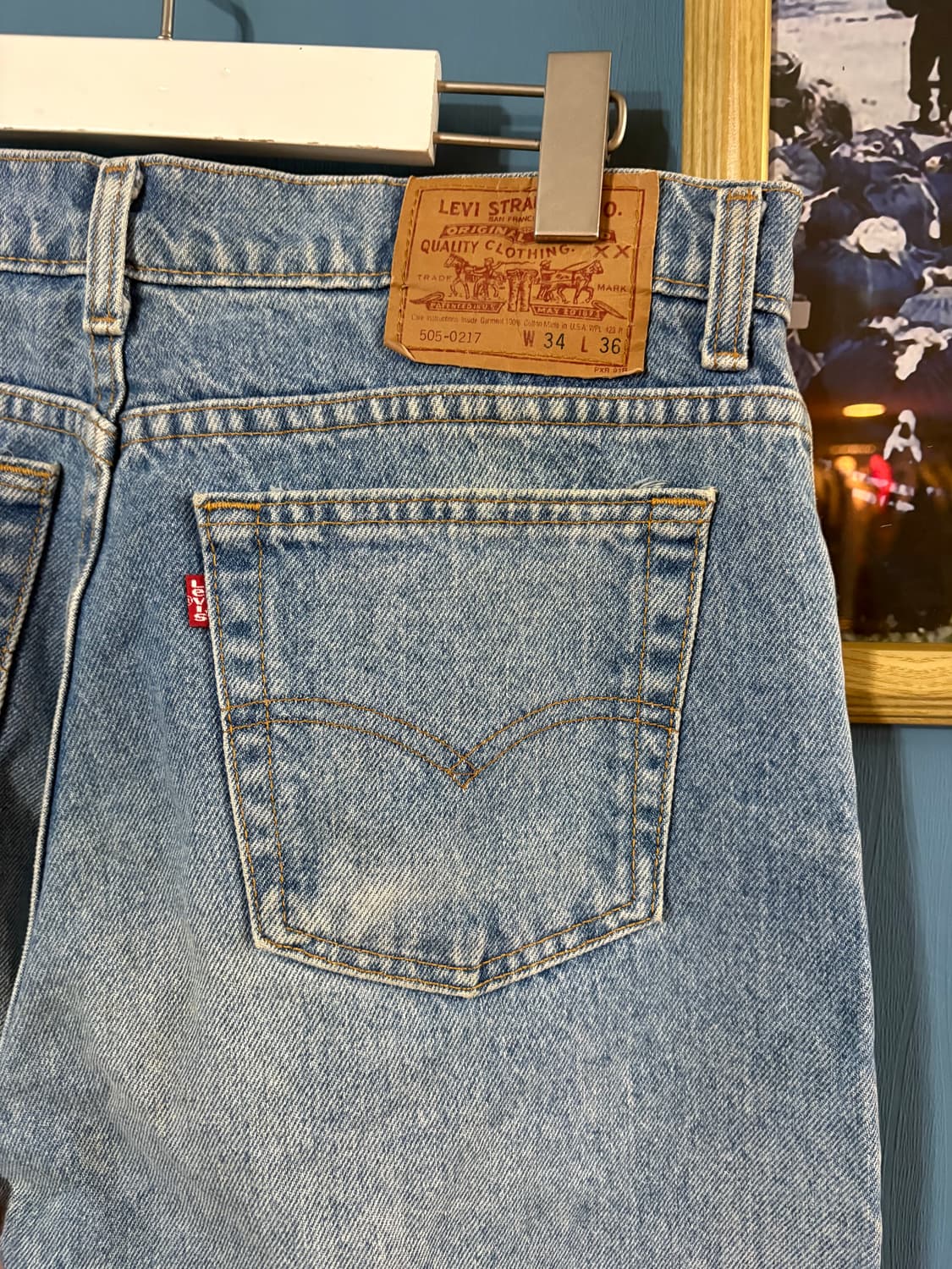 90‘s Levis USA 505 denim pant. 상품이미지8