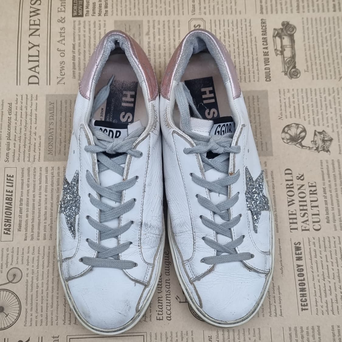 골든구스 화이트 스니커즈 글리터 37 240 상품이미지2