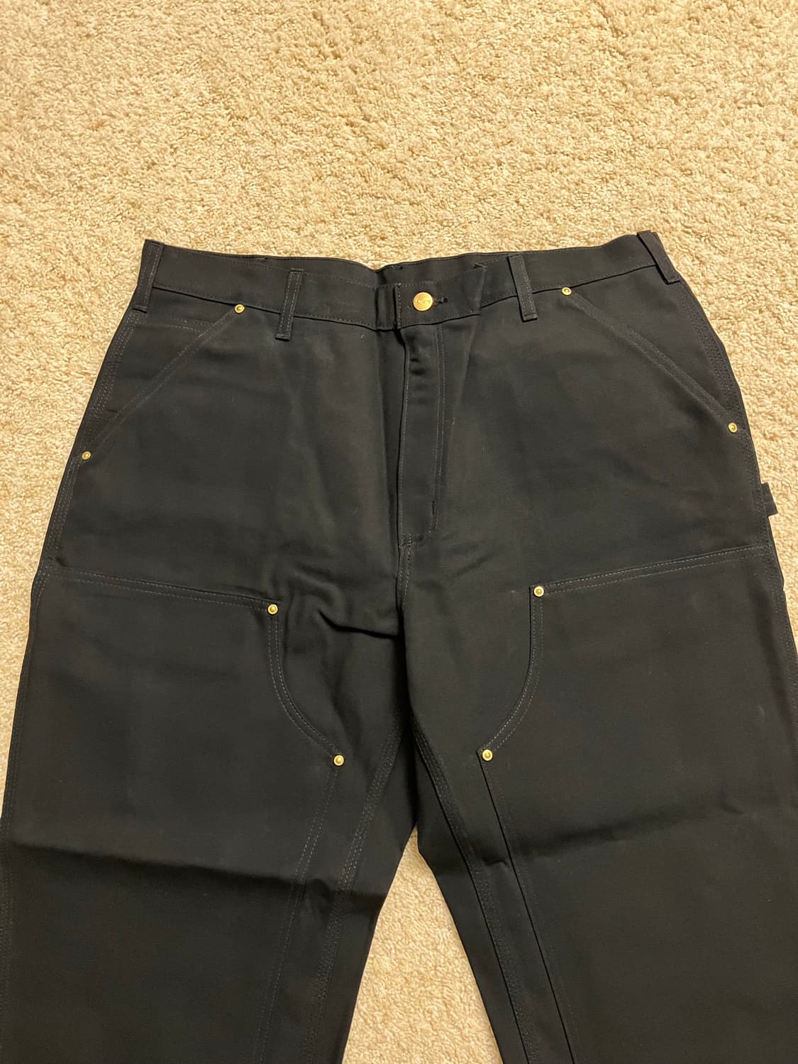 [새상품] 칼하트 B01 루즈핏 더블니 워크 팬츠 블랙 38x28 상품이미지2