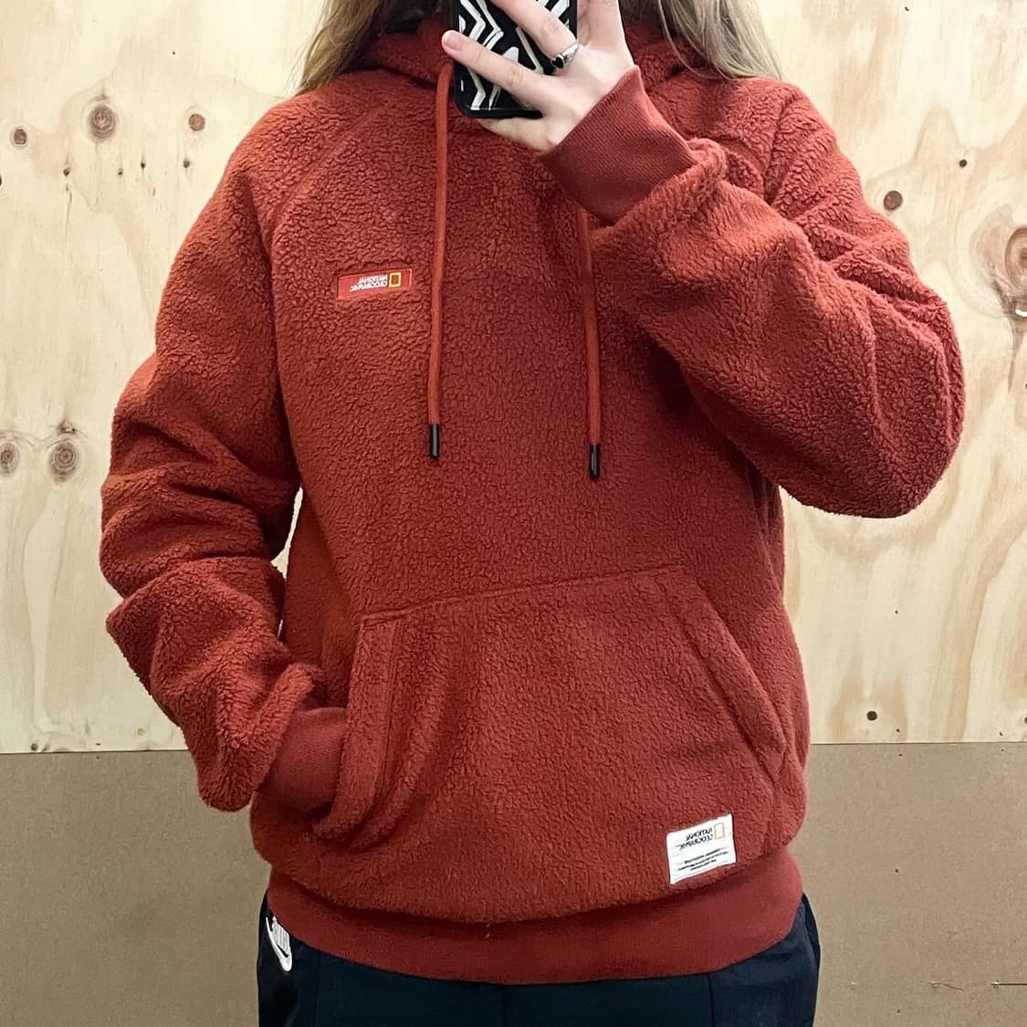 네셔널 지오 그래픽 양털 뽀글이 후드티 상품이미지1