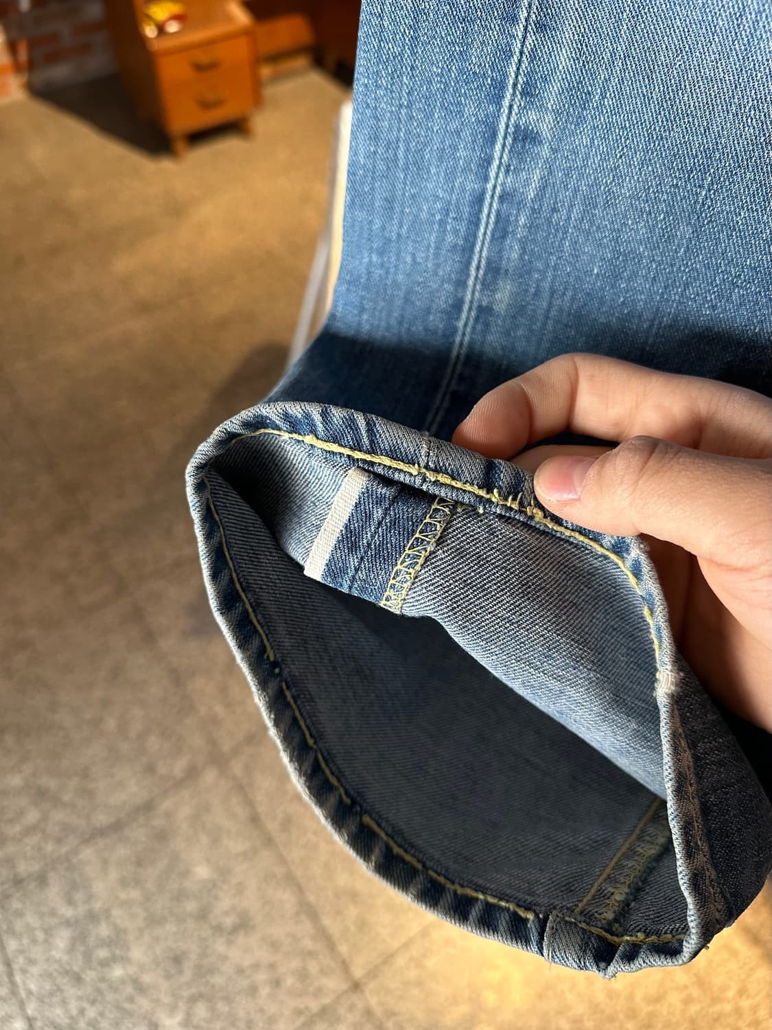 70s LEE 101B Half Selvedge Denim Pants 상품이미지4