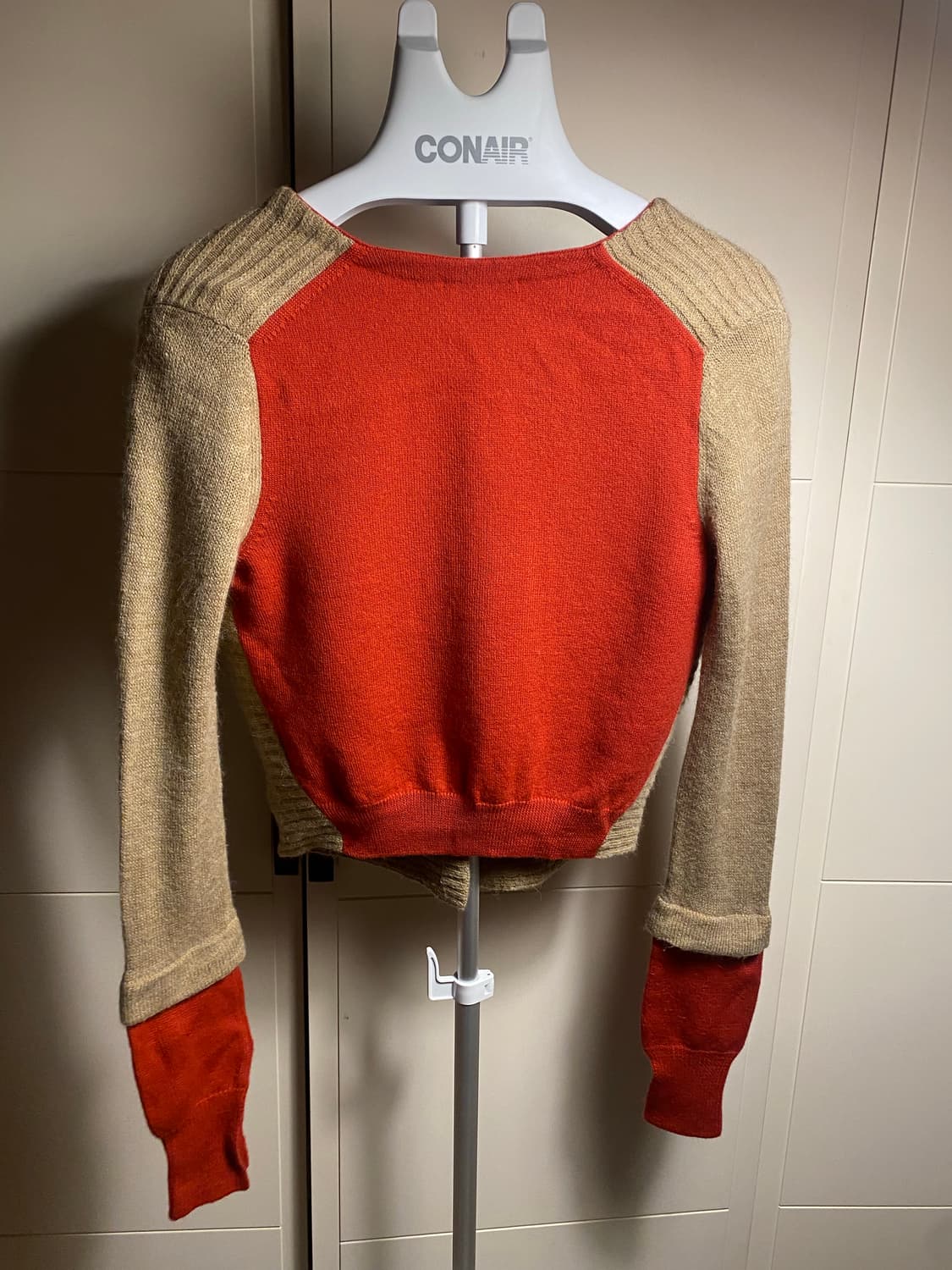 시스템 배색 크롭 가디건 F(90) 상품이미지2