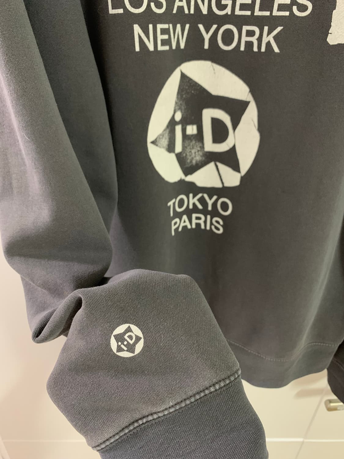 [XL] 스투시xiD 매거진 월드투어 피그먼트 후드 차콜 상품이미지5