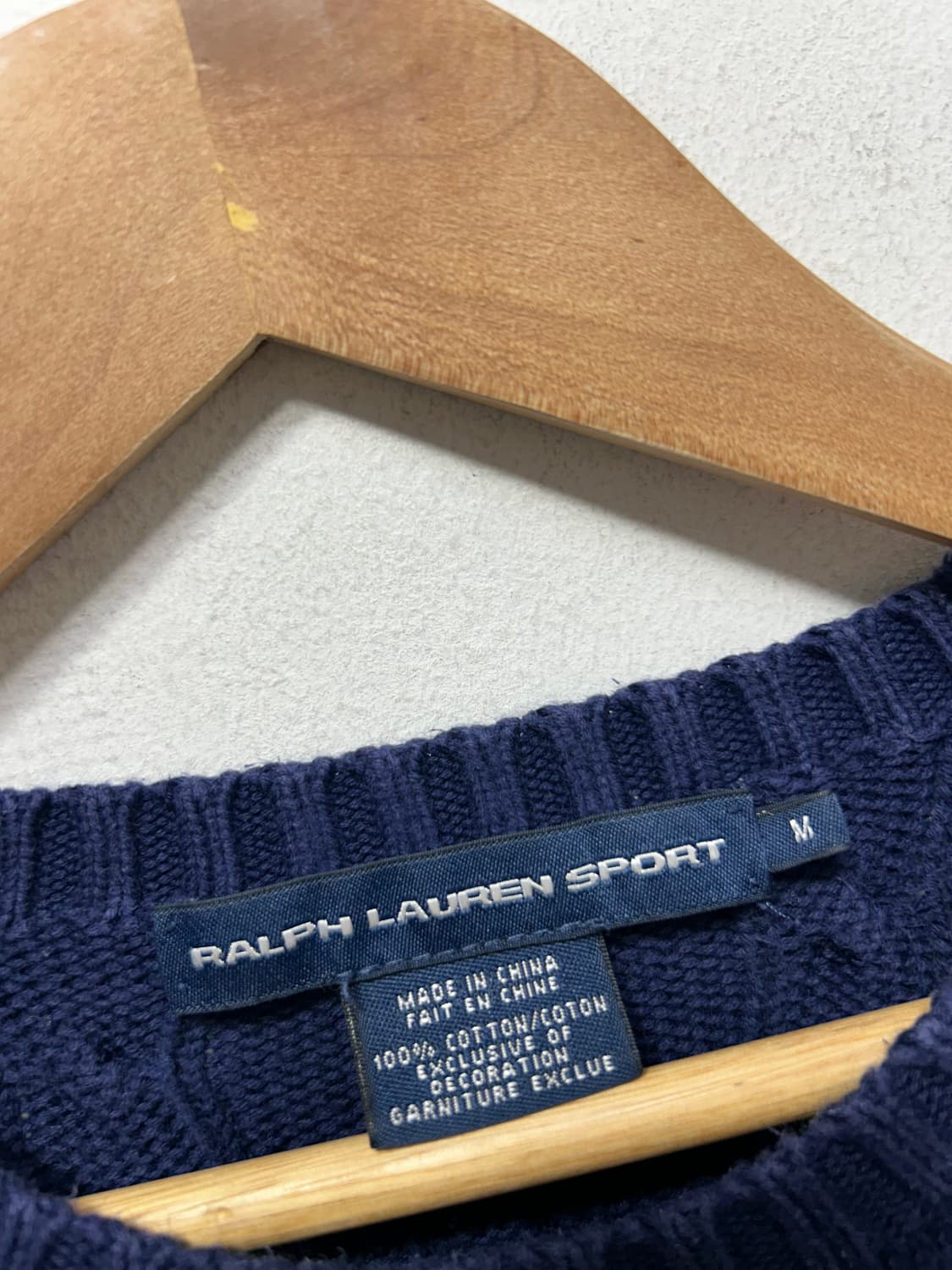 랄프로렌 폴로 꽈배기 니트 네이비 여성 M  상품이미지3