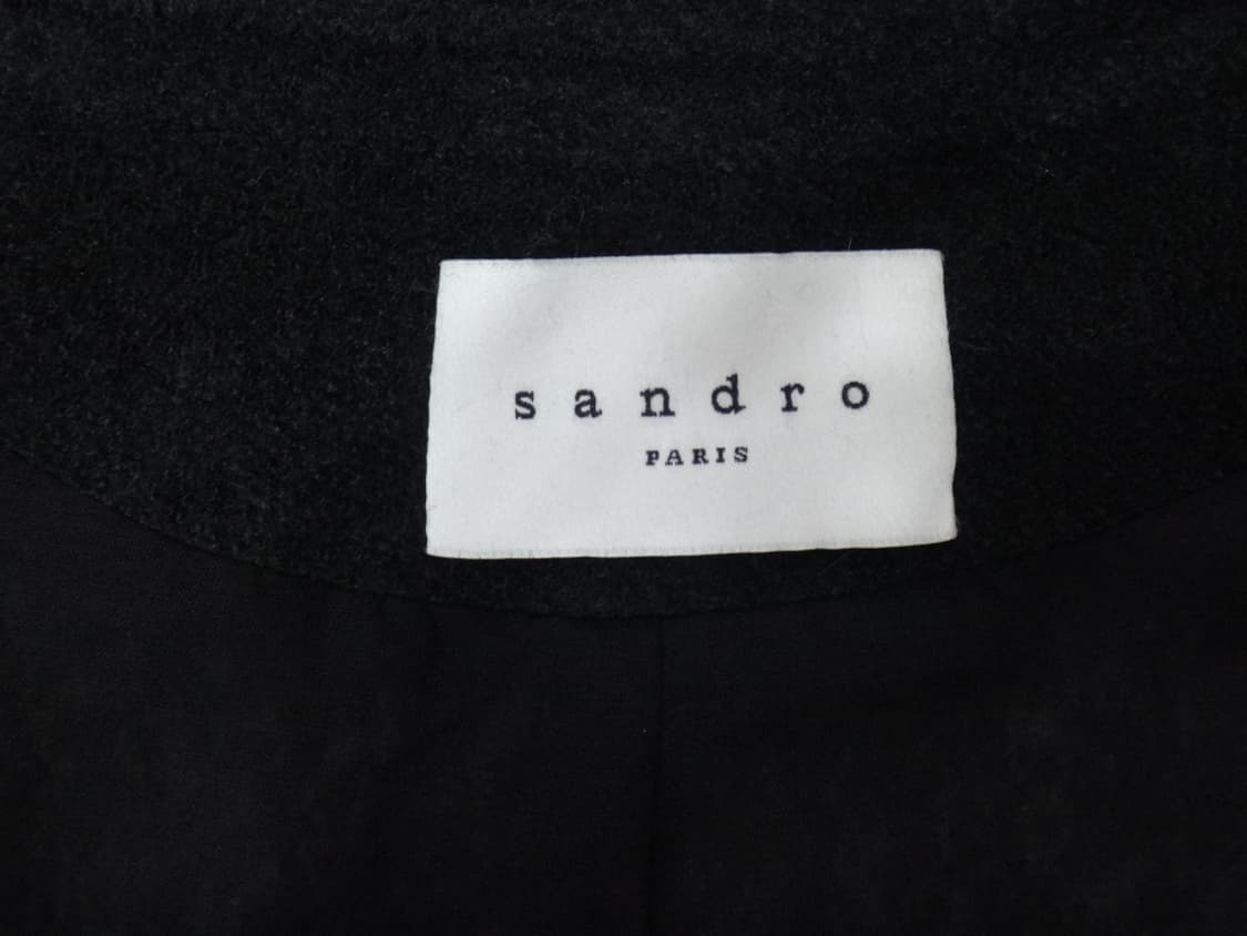(66-77) sandro 산드로 울혼방 양피배색 집업 자켓 상품이미지8