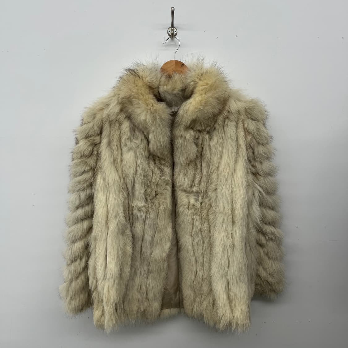 리얼 여우털 폭스퍼 숏코트 내추럴 베이지 여L 상품이미지1