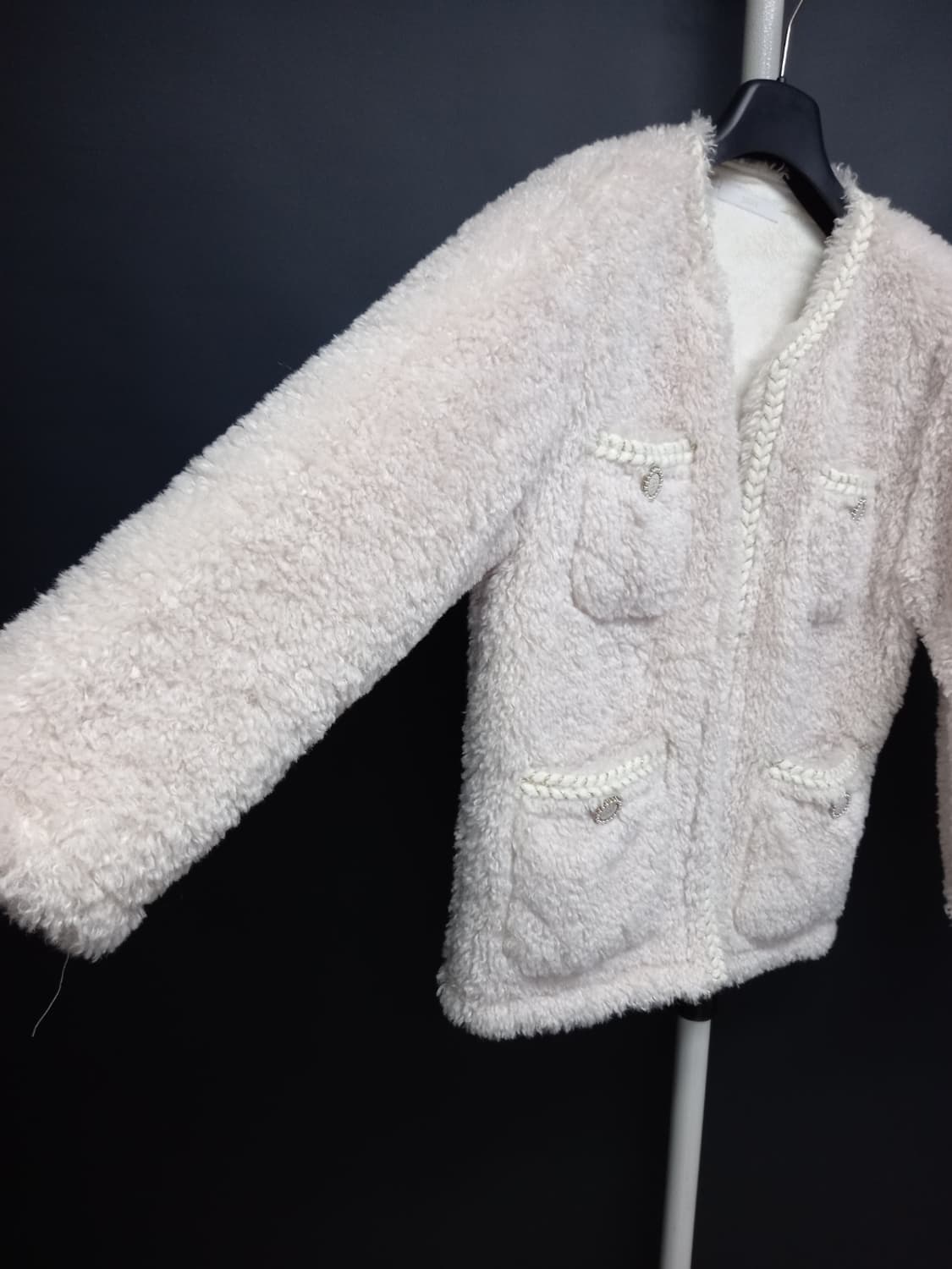 새 DEAR 디어 부클비숑 무스탕 자켓코트 F 33-66 상품이미지3