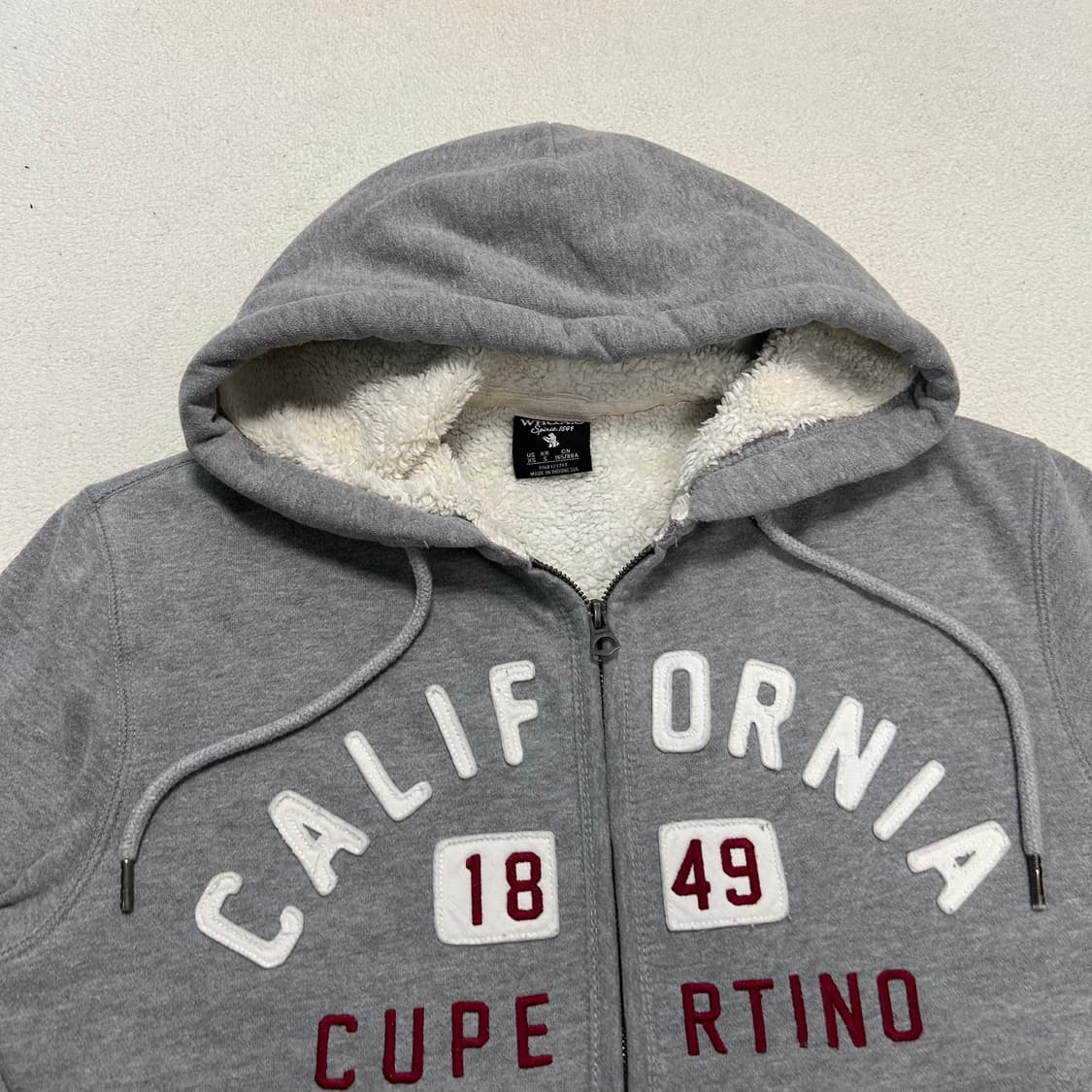 Who.A.U Grey fleece Hood Zip-up 상품이미지5