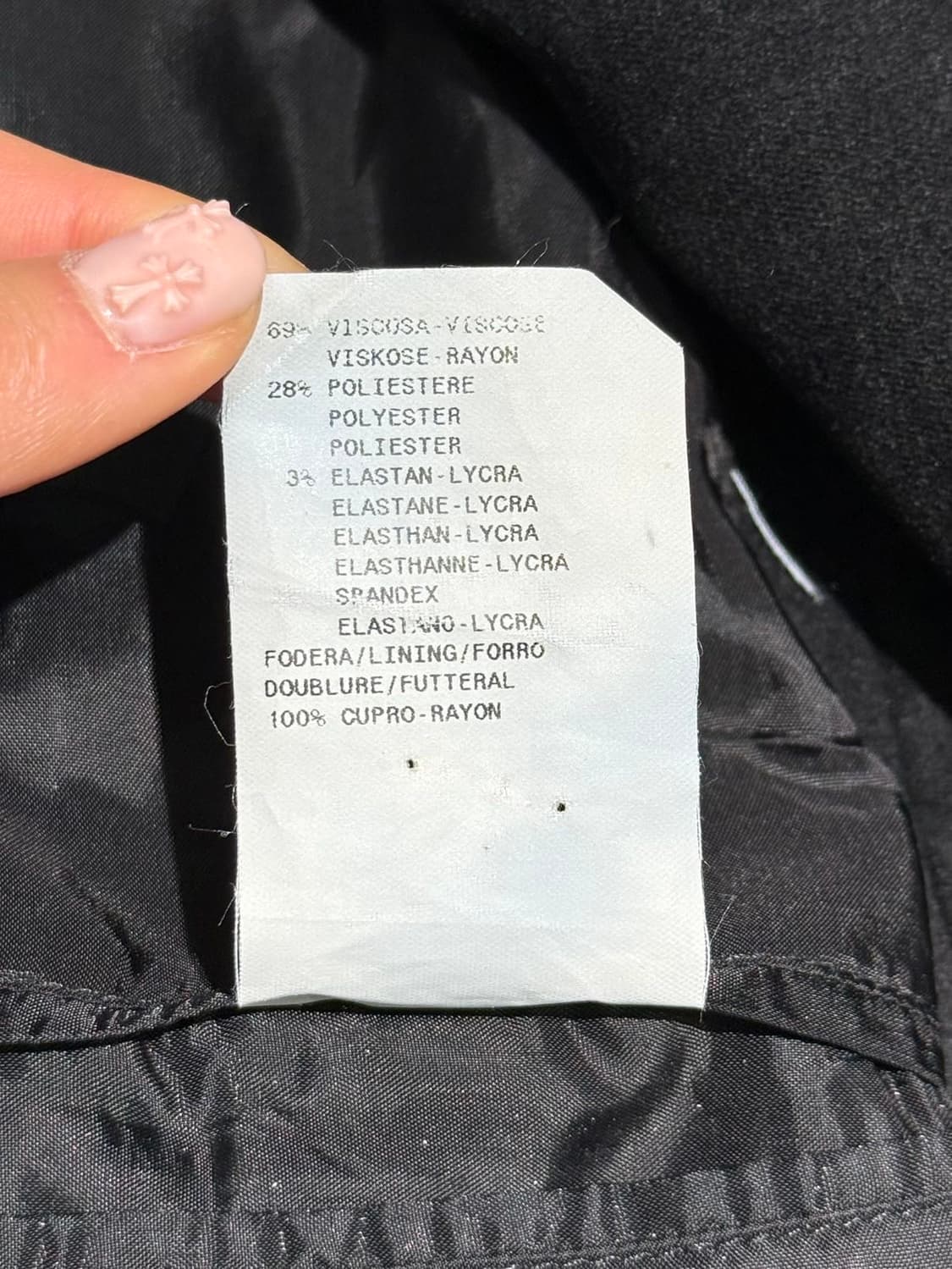 엠포리오 아르마니 블랙 비스코스 혼방 자켓 상품이미지9