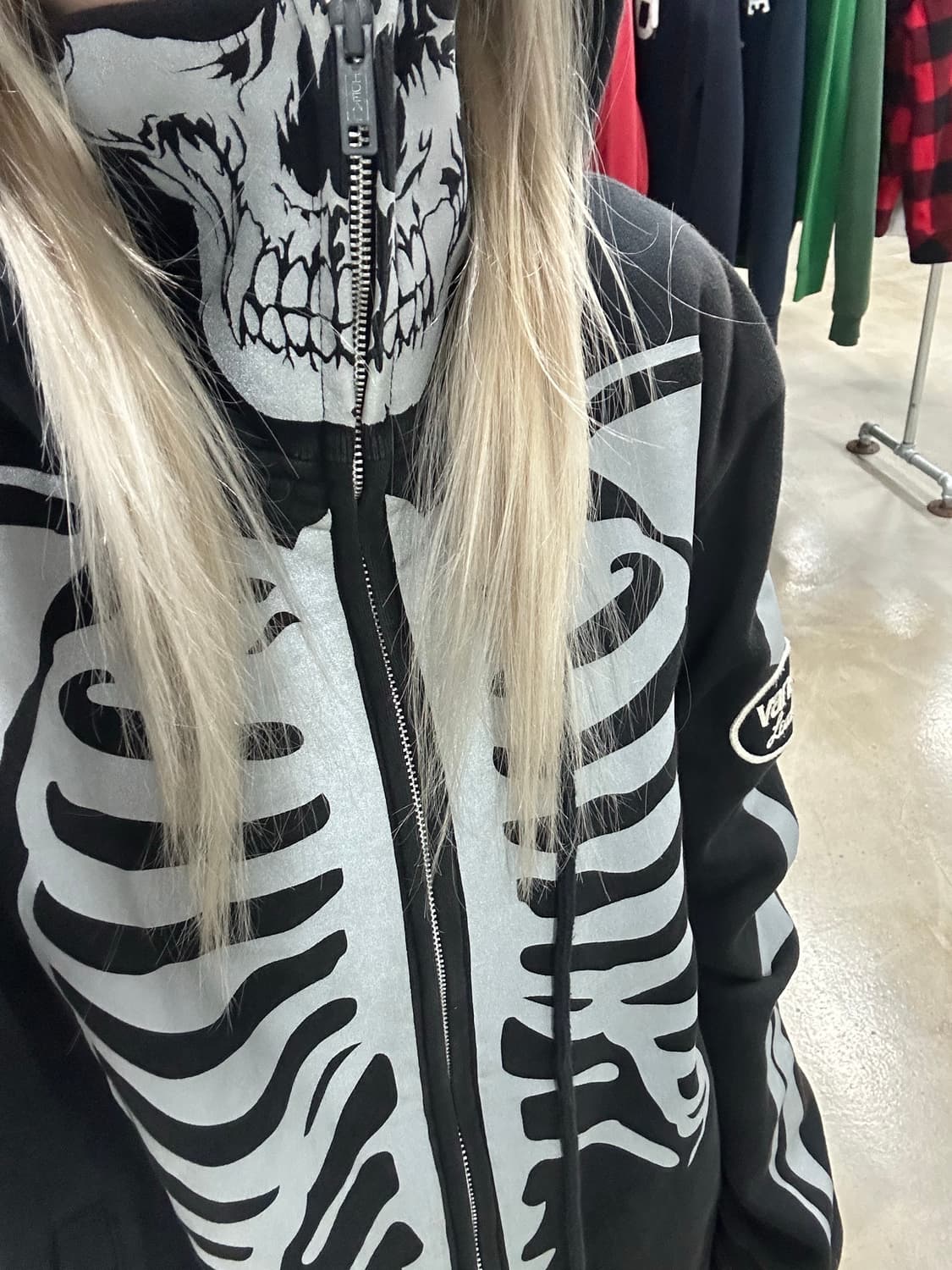 벤슨 본 스켈레톤 넥워머 후드 집업 상품이미지2