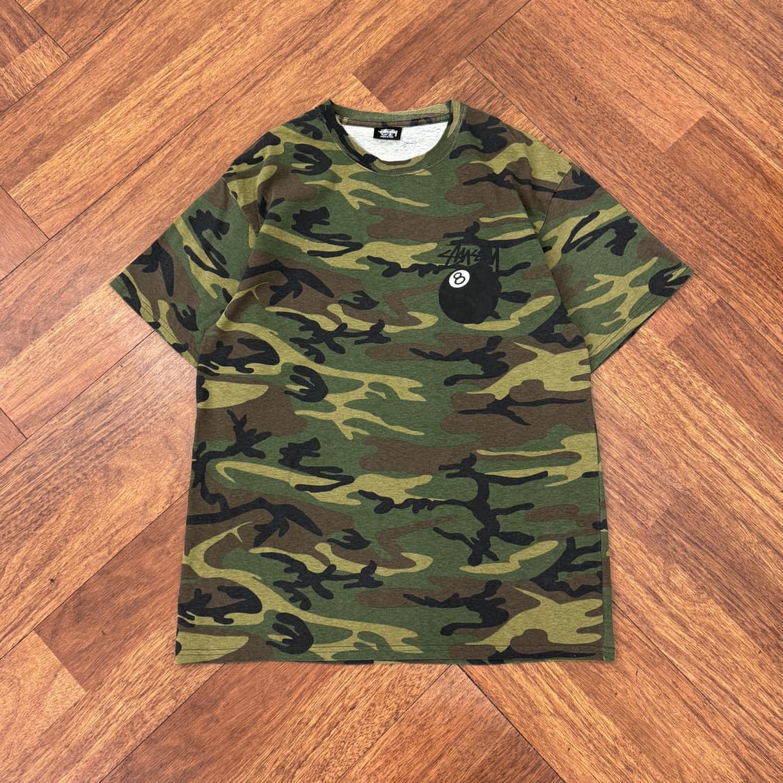 S Stussy 스투시 카모 8볼 반팔 라운드 티셔츠 상품이미지2