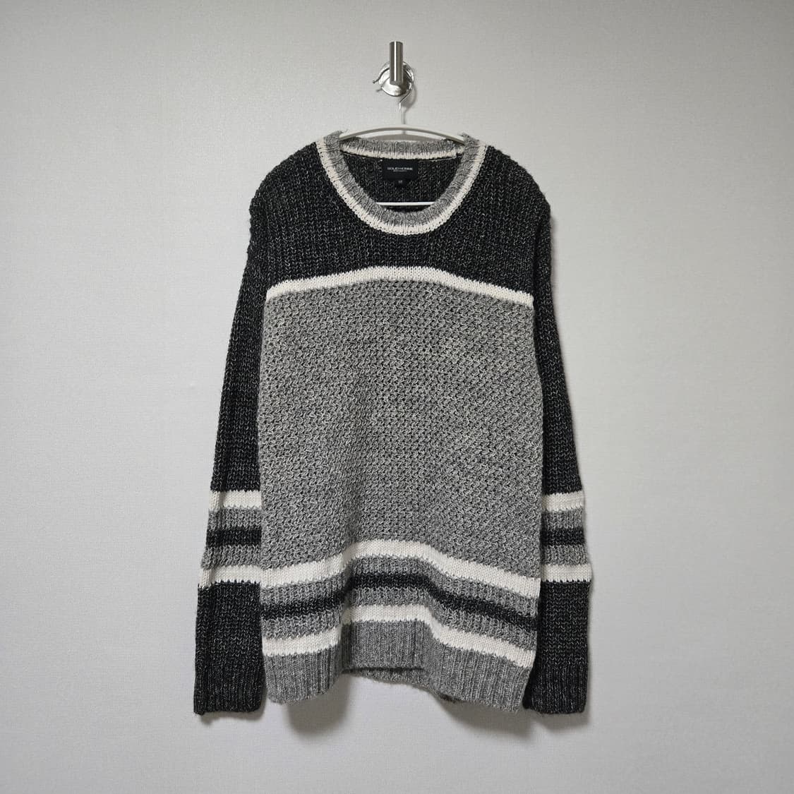 우영미 솔리드옴므 울 니트 / 남성 니트 / 남자 니트 상품이미지1